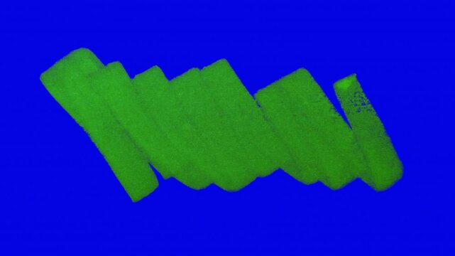 Semi-transparent diagonal zig zag highlighter placeholder on blue screen, useful for soft overlays, text backgrounds, luma mattes, and clean keying.
