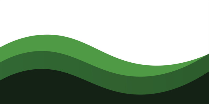 Abstract Green Organic Wave Background with Layered Curves