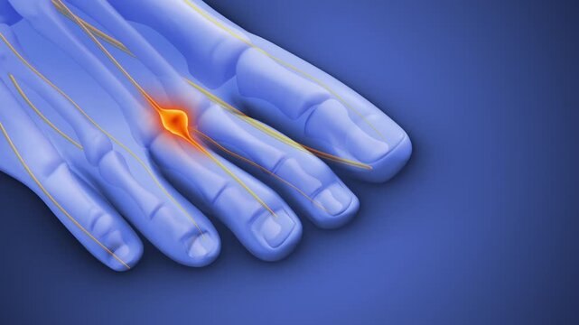 Enlarged nerve causing Morton neuroma pain