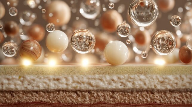 Microscopic view illustrates active ingredients penetrating multiple layers of dermal structure