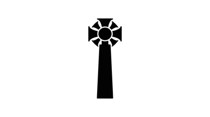 Celtic cross symbol stands as a traditional religious icon representing ancient spiritual heritage and cultural history. © Mezzy