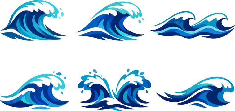 set of sea waves