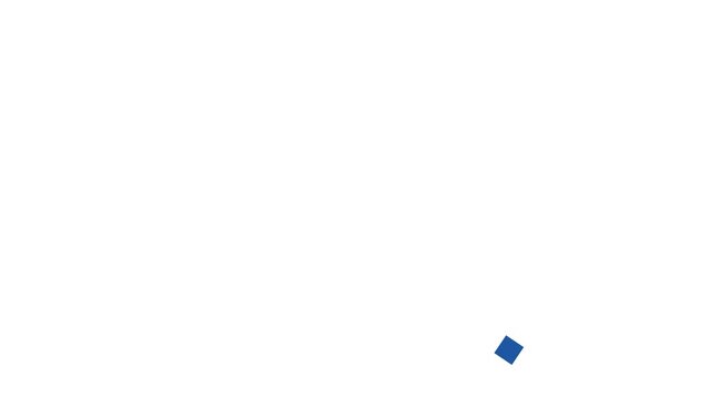Moving rectangular geometric shape on a white background animated illustration