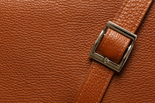 Genuine leather texture background with  belt