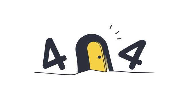 404 Error Page Not Found Doorway Concept