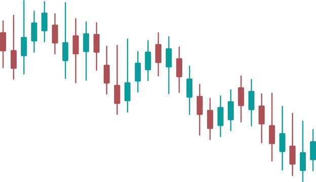 green and red candle. trade. japanese candlestick chart in white background, stock market trading graphics, forex investment symbols, financial analytics interface elements, bullish and bearish