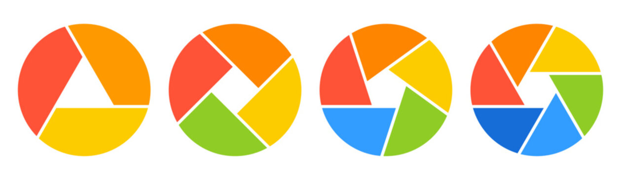 Colorful Circular Infographic Diagram Set