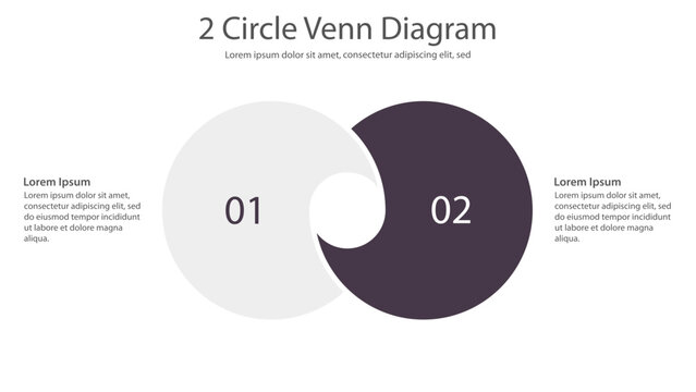Two Circle Venn Diagram Infographic Template