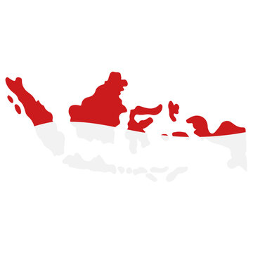 Silhouette of the map of Indonesia 