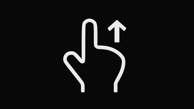 Swipe Up Gesture - Black
