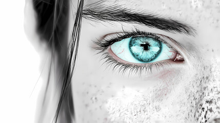 Fototapeta premium Closeup of a Woman's Eye with Freckles