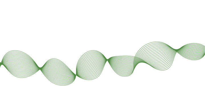 Abstract green wave vector, smooth sine curve design, modern oscillation background, frequency ribbon art, minimal motion graphic, futuristic pattern illustration