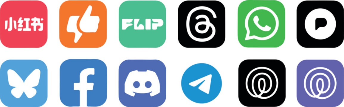 app icons messaging icons pear pop butterfly facebook discord