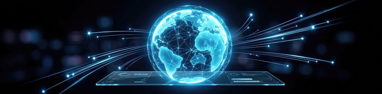 Global digital connectivity revolution exploring networked data interaction in a futuristic virtual environment high-tech viewpoint for enhanced user experience