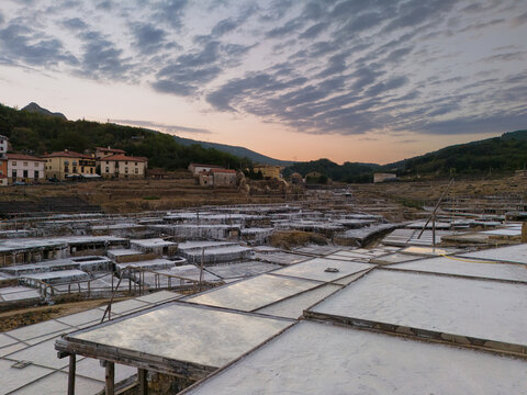 Aereal view of Salinas de A&ntilde;ana, Spain