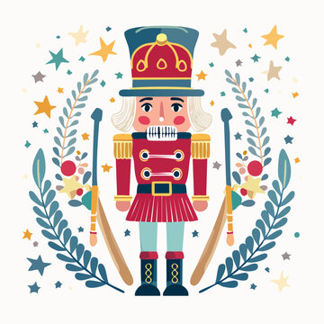 Nutcracker Soldier with Festive Decorations