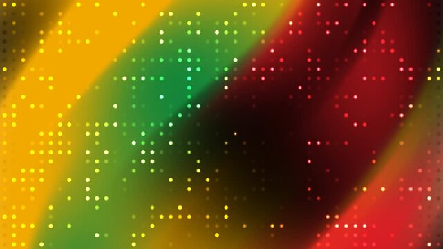 Juneteenth Celebration Background With Light Trails And Sparkling Particles Red Green Yellow