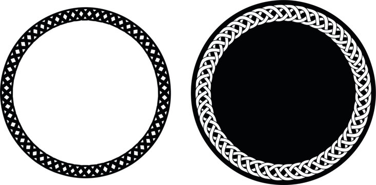 Decorative circular border collection vector illustration, ornamental round frames isolated for luxury and vintage design projects