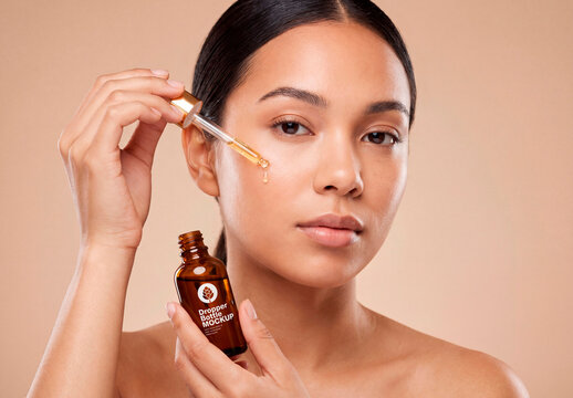 Beauty serum dropper application