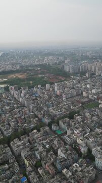 Aerial view of Dhaka city landscape urban skyline Bangladesh 