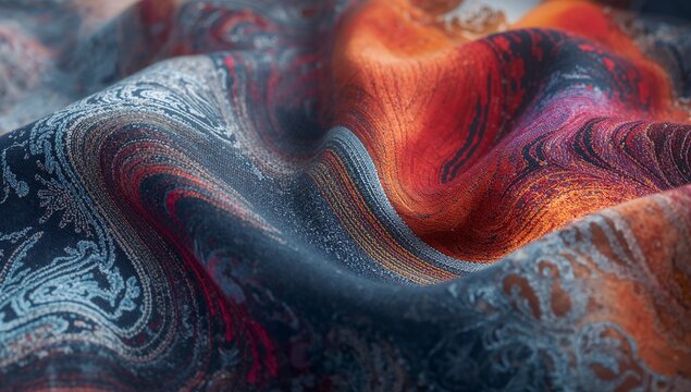AI Driven Fabric Design System Visualization Abstract Production