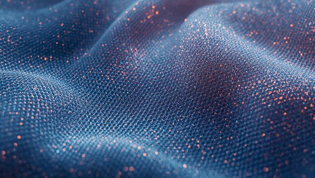 Futuristic Textile Nanotech Fiber Structure Soft Glow