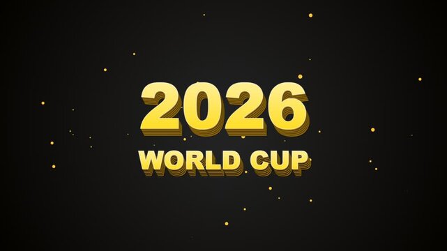 black background screen for World Cup 2026 soccer event presentation and video edits