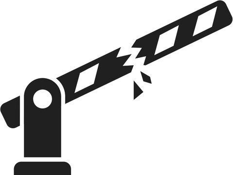 Broken barrier gate icon