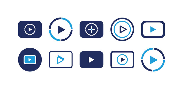 Blue and teal geometric with arrows and symbols in a clean layout geometric arrows clean abstract shapes