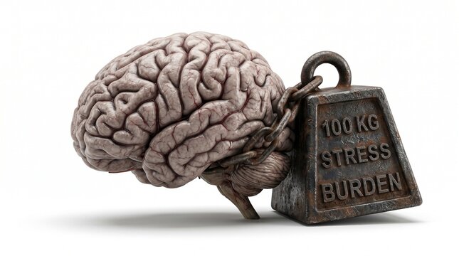 Brain, stress, mental health, burden, weight, 100 kg