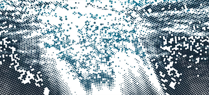 Blue Mathematical Plus Symbols Pattern. Math Design Elements Background. Medical Tech Background. Abstract Digital Circles of Plus Signs. Vector Illustration.