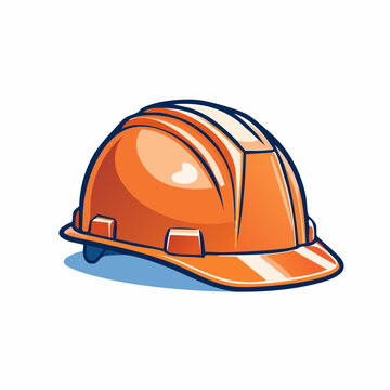 Orange Hard Hat Illustration