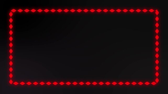 Wavy glowing border frame animation with neon light effect, abstract flowing luminous outline loop, futuristic animated frame background motion graphic