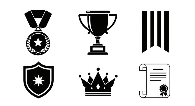 Collection of Award and Achievement Icons.