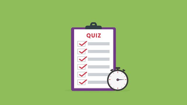 Quiz checklist , online test exam form