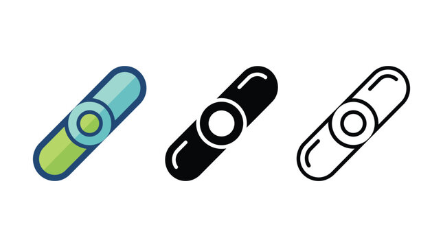 Finger exerciser icon vector, hand grip strengthener, resistance band for therapy and fitness.