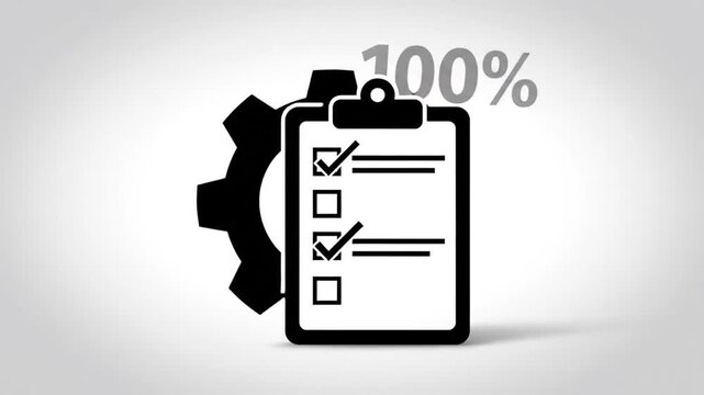 Minimalist black and white icons showing a file document being moved from a folder with a cursor and arrow