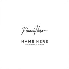 Fototapeta premium Elegant Minimalist Logo Template with Script Font