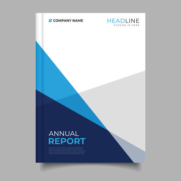 Business cover annual report template geometric diagonal design.a4 brochure corporate flyer design decoration