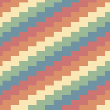 Geometric diagonal steps seamless pattern