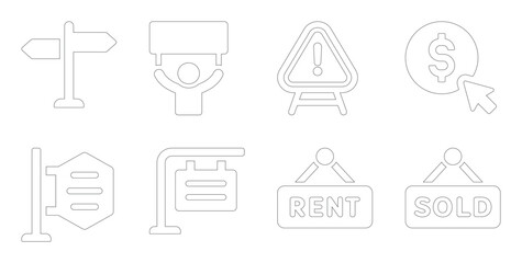 Fototapeta premium Real Estate Sign Vector Illustration
