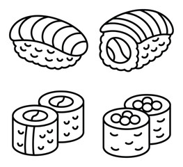 Sushi Rolls Vector Illustration © Hasan