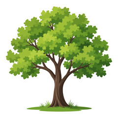 Fototapeta premium Stylized tree with layered foliage