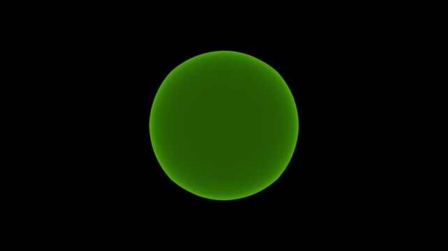 Beating Red yellow green blue grey Circular Solar Alert Phenomenon Outer Space Digital Animation Black Background Close-Up View Cosmic Concept
