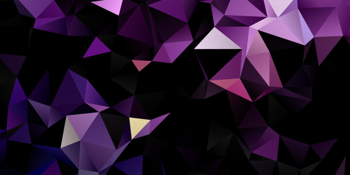 banner with dark low poly design 