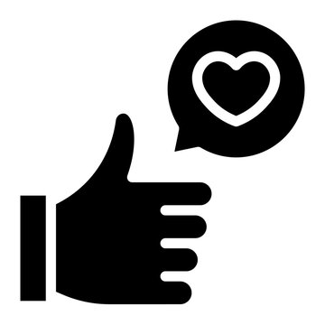 Recomended icon glyph style vector illustration