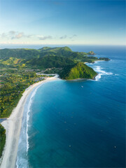 Obraz premium Tropical Paradise Bay Lombok Island Peaceful Aerial Escape