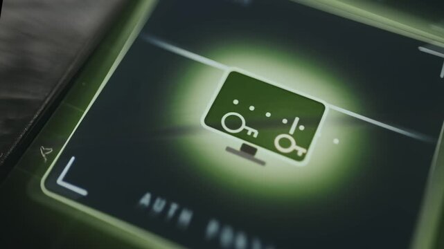 Monitor with two keys icon labeled AUTH PORTAL