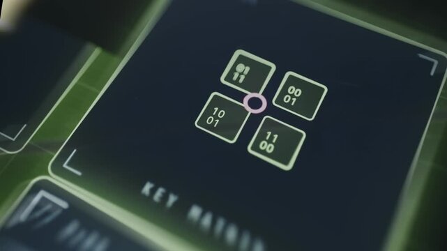 Binary digits representing Key Matrix