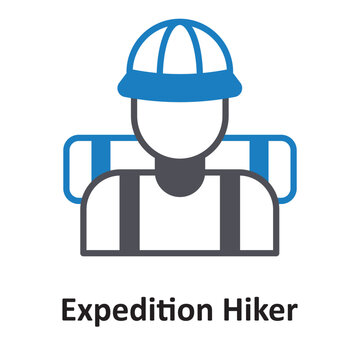 Expedition Hiker Vector Icon which can easily modify or edit